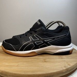 Asics Gel Rocket 8 Women's Size 7 B756Y Black White Volleyball Pickle Ball Shoes